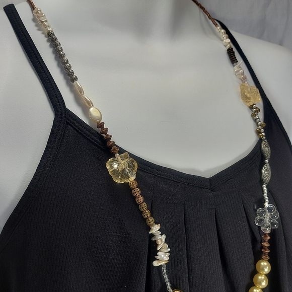 TRESKA Vintage Signed Statement Piece Handmade Original Beaded Necklace - Picture 3 of 5